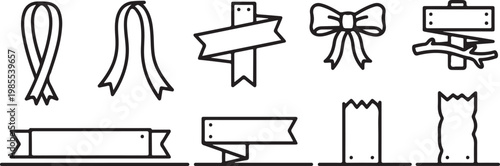 A collection of black and white line drawings of various household objects Vector