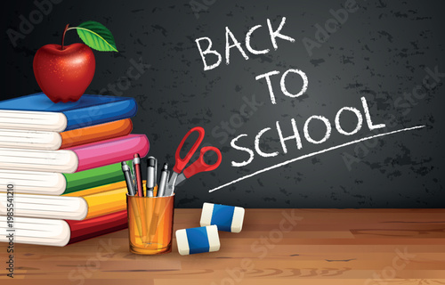 back to school blackboard