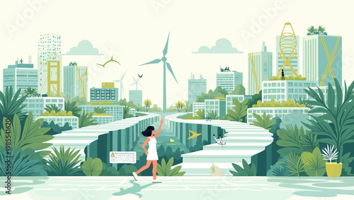 A serene illustration featuring lush tropical leaves and calming water. Perfect for backgrounds, wellness content, or travel-related designs evoking a