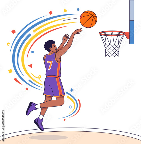 Basketball Player Illustration