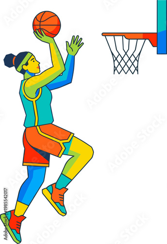 Basketball Player Illustration