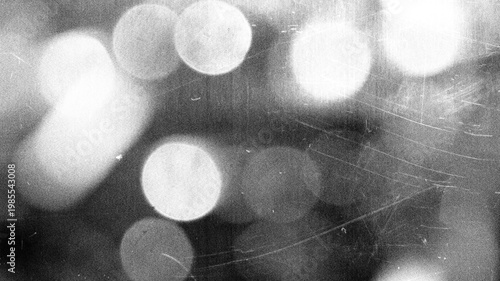 Vintage distressed old photo light leaks, film grain, dust and scratches transparent texture overlay with vignette border. Dirty grunge analog 8k widescreen retro effect background with copy space