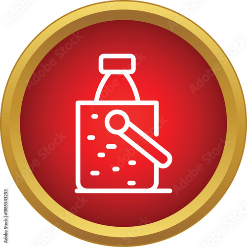 Cleaning bucket filled with detergent and a sponge for housework tasks