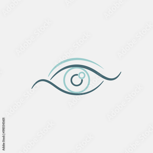 eye care vision icon, minimal transparent design