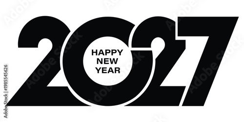 Happy new year 2027, celebration greeting card, new year card Gold text effect firework background