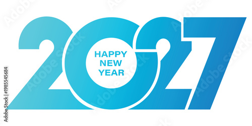  Happy New Year 2027 Celebration Vector Illustration with Festive Bunting Flags Confetti and Stars on Dark Background for Holiday Party Greeting By MDANWORUL 