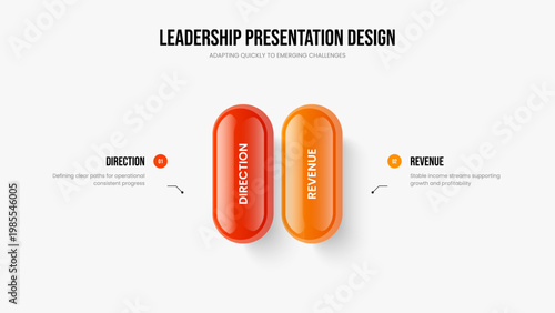 Business Review 2 Option Infographic Slideshow Design. Creative Development Two Step Diagram Presentation Template. Company Proposal Slide Layout Vector Illustration.