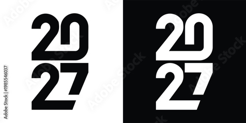 Welcome 2027 happy new year text font calligraphy hand written lettering script black color object icon welcome 2027 happy new year celebration event festival december winter season welcome 2027 happy