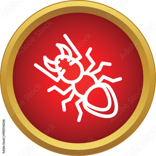 Ant bug icon symbolizing an insect infestation warning or pest control
