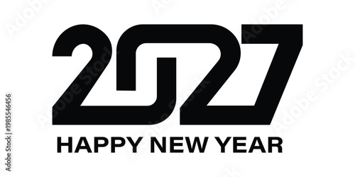 Collection of three modern for happy new year 2027 with diverse color palettes and typography styles