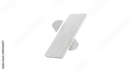 3D Wooden Percentage Symbol