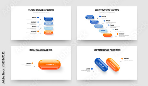 Financial Plan 4 5 1 2 Step Infographic Frame Layout Bundle. Project Proposal Four Five One Two Option Diagram Presentation Template Vector Illustration Collection.