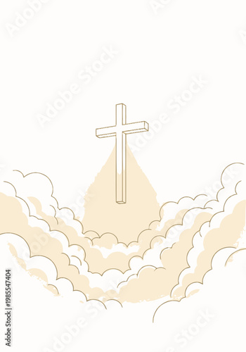 Cross in the cloudy sky.