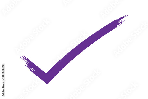 Business brush stroke approval checkmark sign icon minimalist right indication symbol vector illustration