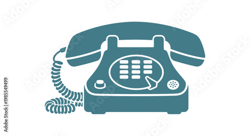 Vintage Rotary Telephone with Dial.