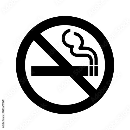No Smoking Sign Icon for Public Spaces.