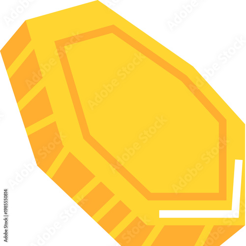 Blank yellow coin