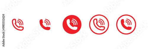  Phone icon in flat style. Vector call icon set. Phone icon button. cell phone icon in flat style. Hang up, decline, end, logo button set illustration.