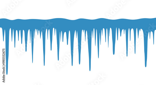 Blue Paint Dripping Down from Edge.