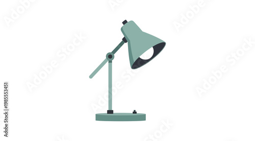Flat desk lamp with turquoise base and shade turquoise lamp