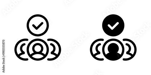 Shortlisted Candidate Vector Line Icon for Recruitment Process