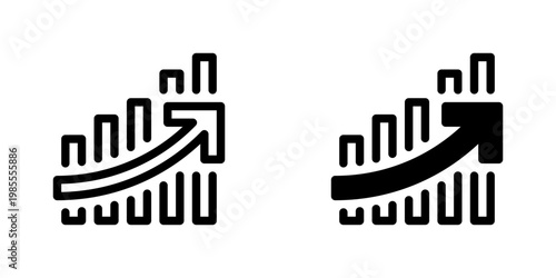 Career Growth Vector Line Icon for Professional Development