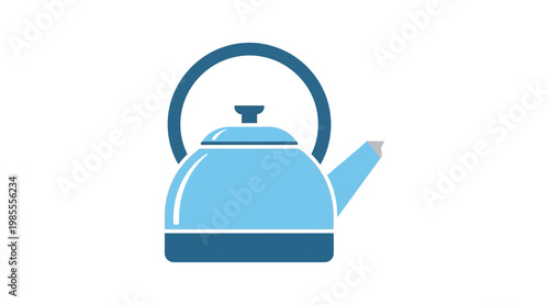 Flat of blue and white tea kettle flat tea kettle blue kettle