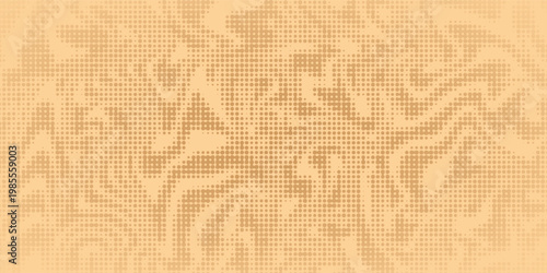 Retro caramel line background. Salted caramel liquid desert texture. Wavy swirl candy pattern for poster, cover, banner, pamphlet. Orange hippie wallpaper  