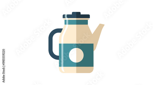  flat vector of milk jug .