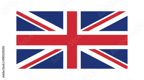 flat vector of union jack flag.