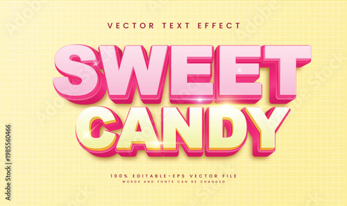 Sweet Candy Editable Vector Text Effect