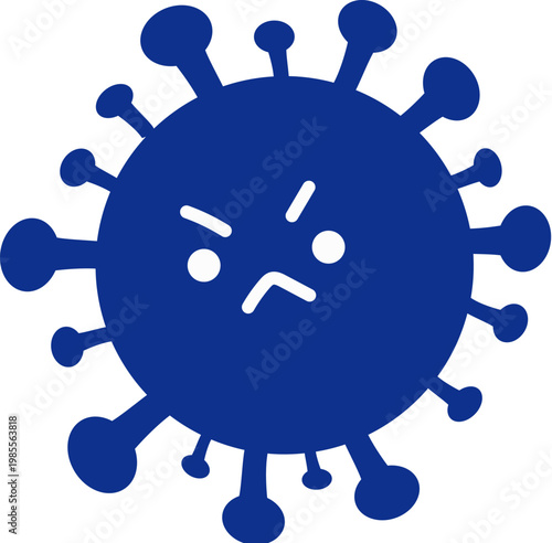 Cartoon coronavirus pathogen