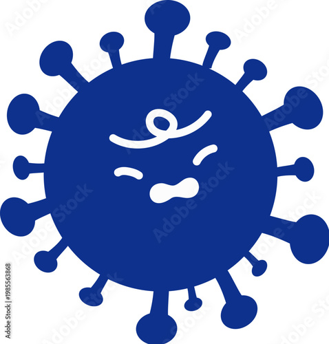 Cartoon coronavirus pathogen