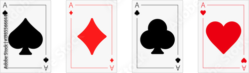 Playing card spades symbols. Illustration Of A Set Of Playing Cards With Spades Hearts Diamonds And Clubs Symbols. Ace of spades vector icon. Spade ace playing card.
