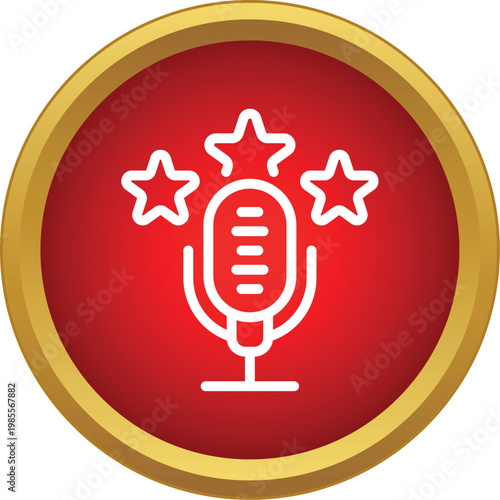 Microphone icon symbolizing talent recognition and successful audio performance