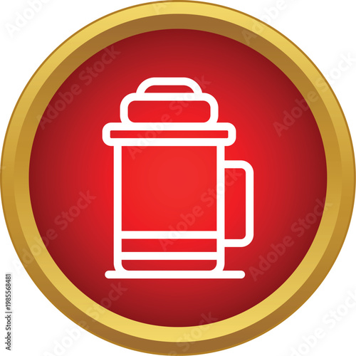 Vacuum flask icon representing portable insulated drink storage