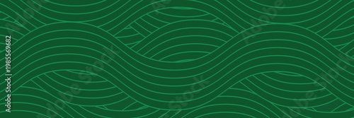 farm green banner, organic abstract background with fields. wavy green lines, natural organic products. ecology background. striped farmer green Pattern