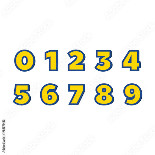Toy Story Inspired Font Letters and Numbers Vector