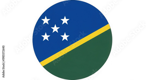 Free Download National flag of the solomon islands presented in a clean circular button format. isolated on transparent background - GFXLoad