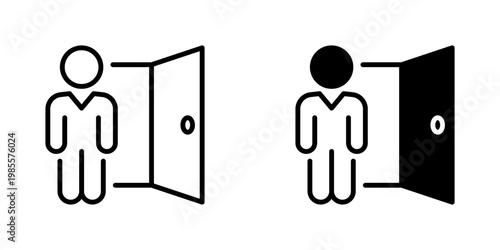 Onboarding Person Vector Line Icon for Human Resources and Recruitment