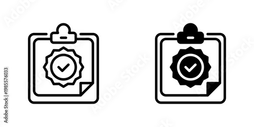 Offer Letter Vector Line Icon for Recruitment and Employment