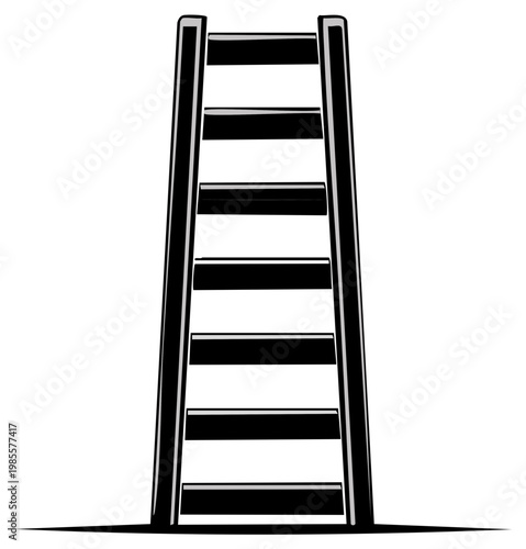 Ladder Symbol Illustration Steps Climb Success, Vertical Progress Concept