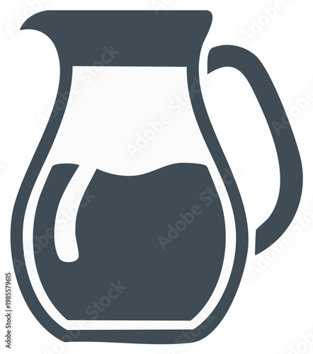 Stylized pitcher icon with liquid