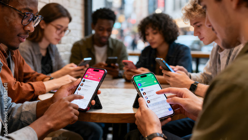 Individuals use their smartphones
