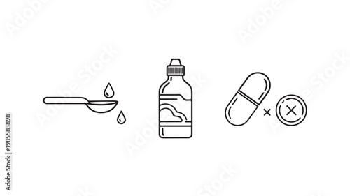 Medicine and Supplements Refusal Concept