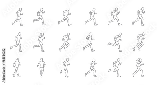 Running Athlete Sequence - Motion Study