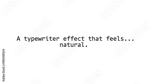 Natural Rhythm Typewriter Title With Human Pacing