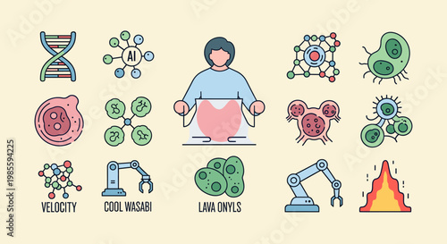 This graphic depicts the concept of velocity using connected nodes and lines. Ideal for illustrating speed, motion, and network dynamics in science or