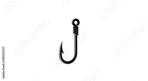 Fishing Hook Icon Vector Illustration