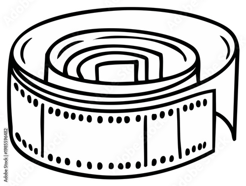 Coiled Film Strip Illustrative Representation